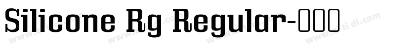 Silicone Rg Regular字体转换